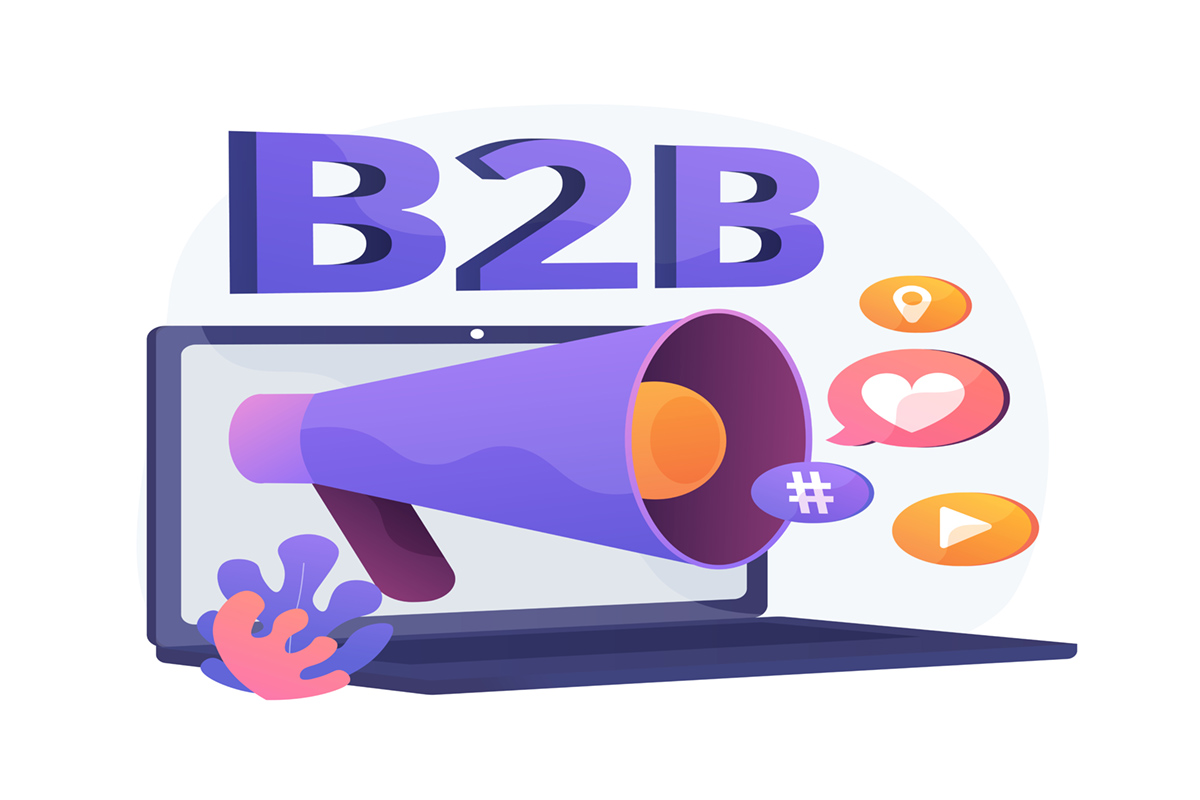 B2b Marketing Vector Concept Metaphor