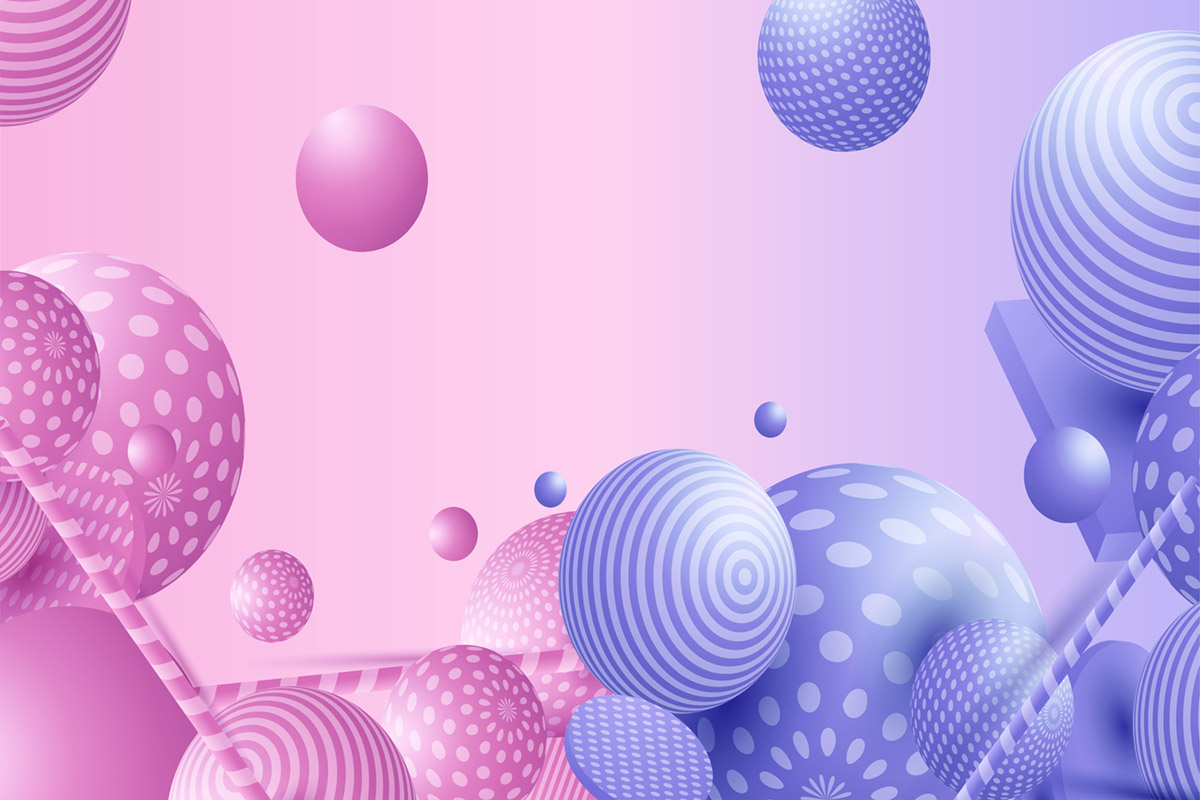 Multicolored Decorative Balls. Abstract Vector Illustration.