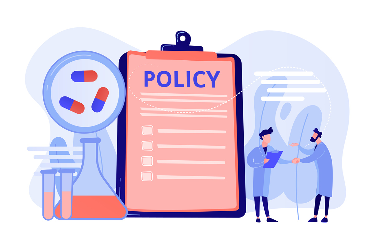 Pharmaceutical Policy Concept Vector Illustration.
